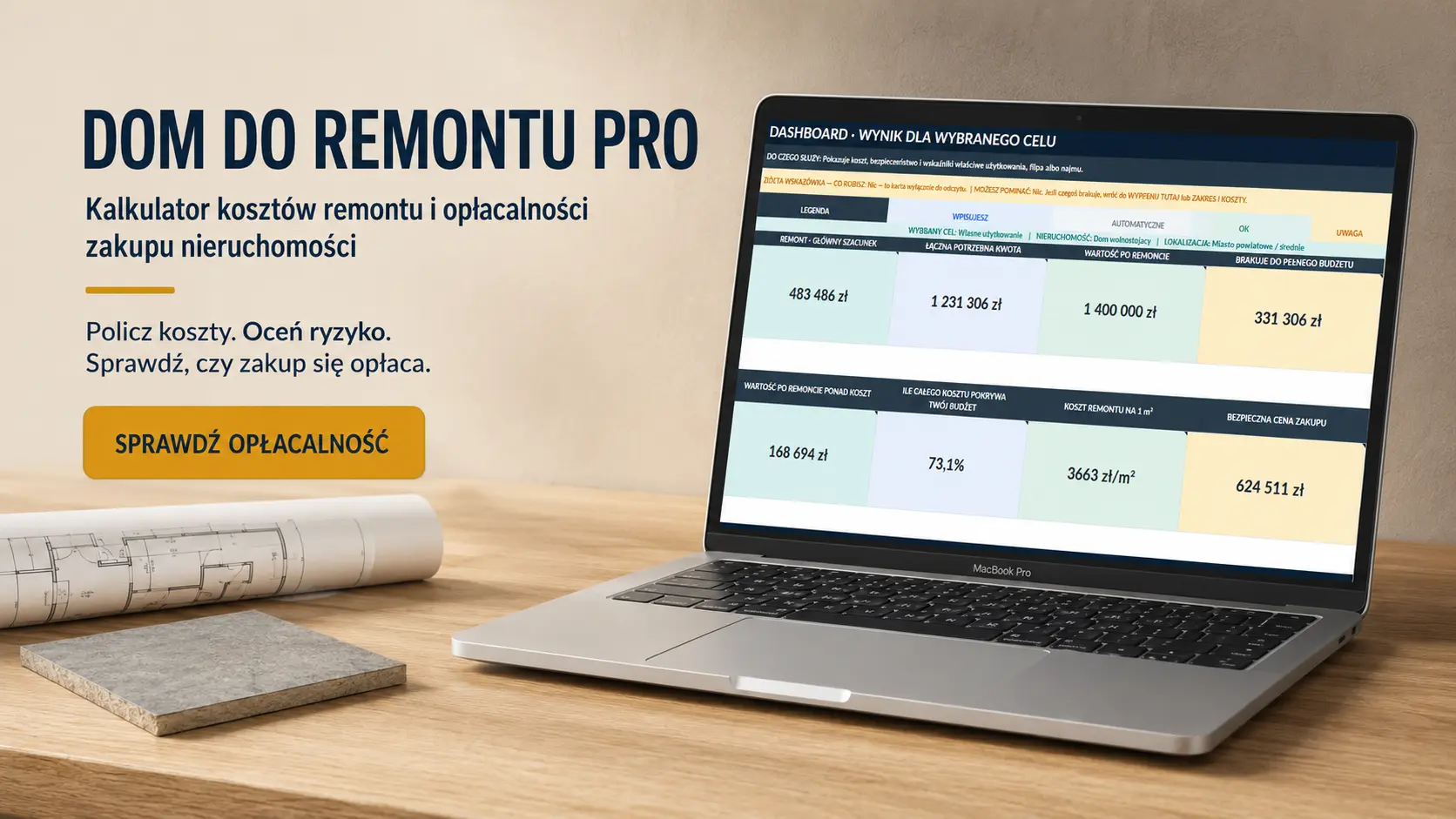 DOM DO REMONTU PRO – kalkulator kosztów remontu i opłacalności zakupu nieruchomości
